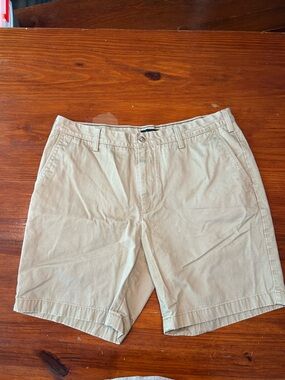 Nautica Men's Flat Front Chino Shorts - Tan